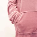 Blusão Poncho Flannel com Capuz Adulto - Appel - Rosa seda