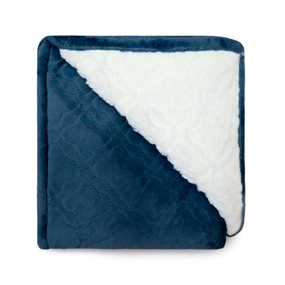 Cobertor Sherpa Glamour King 2,50x2,70 - Appel - Marinho