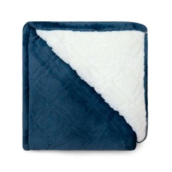 Cobertor Sherpa Glamour Solteiro 1,50x2,10 - Appel - Marinho