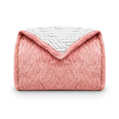 Cobertor Sherpa Glamour Casal 1,80x2,20 - Appel - Rosa