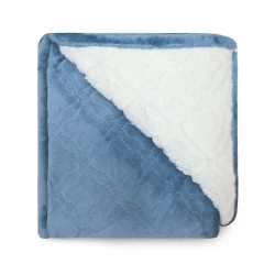 Cobertor Sherpa Glamour Queen 2,10x2,30 - Appel - Azul infinity