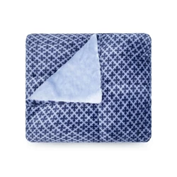 Edredom Plush Flannel Dupla Face Queen 2,20x2,40 - Appel - Azul gelo