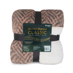 Manta Sherpa Classic Solteiro 1,50x2,10 - Appel - Chevron