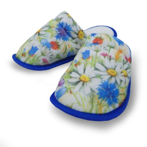 Pantufa de Malha Estampada - Appel - Floral/azul