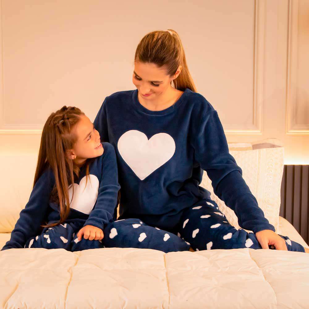 Pijama Fleece La Nuit Infantil - Appel - Coração