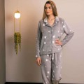 Pijama Fleece com Botão La Nuit Adulto - Appel - Estrela