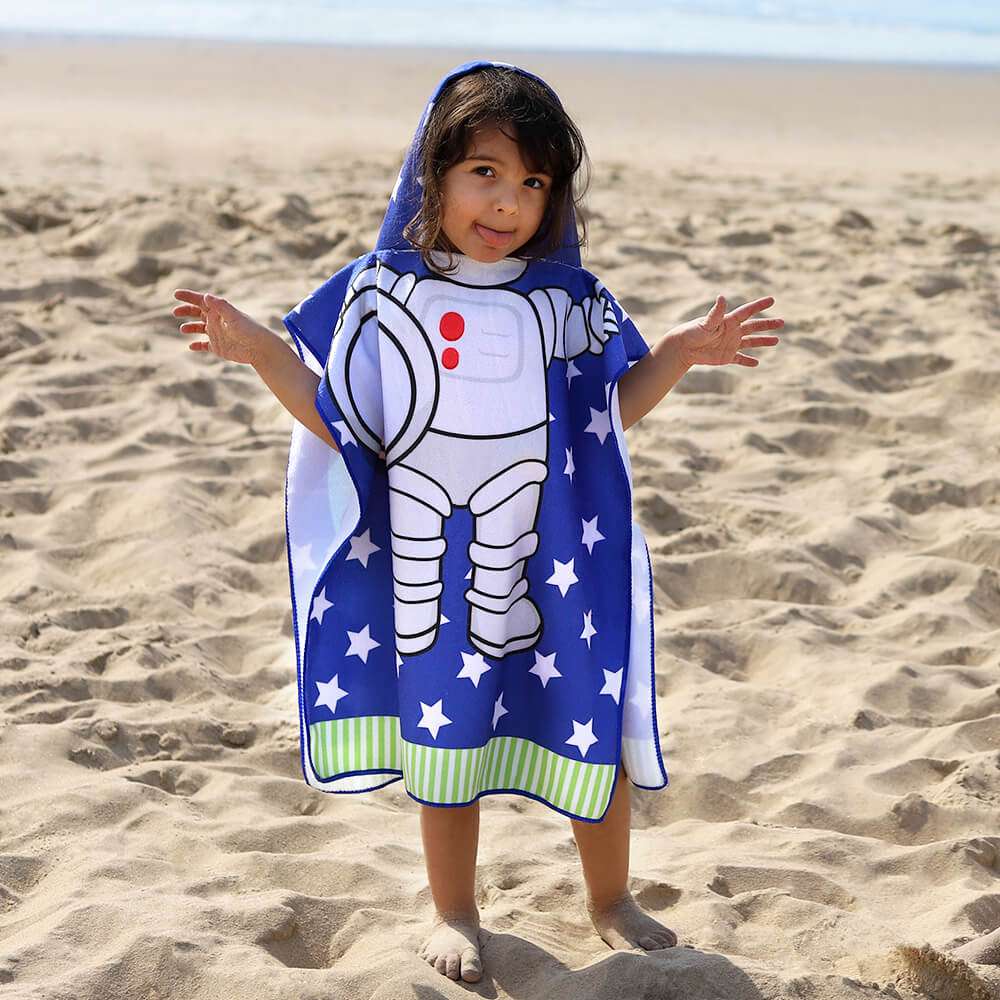 Poncho de Praia com Capuz Infantil - Appel - Astronauta
