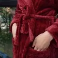 Roupão Microfibra Flannel Lady Adulto - Appel - Bordô