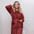 Roupão Microfibra Flannel Lady Adulto - Appel - Bordô