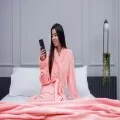 Roupão Microfibra Flannel Lady Adulto - Appel - Rosa flan