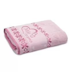 Toalha de Banho Dia das Mães 68x1,35 - Toalhas Appel - Rosa cintilante